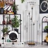Gastor Lampa stojąca 30 cm Ciemne drewno, Czarny, 4-punktowe