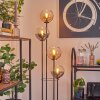 Koyoto Lampa stojąca 30 cm Ciemne drewno, Czarny, 4-punktowe