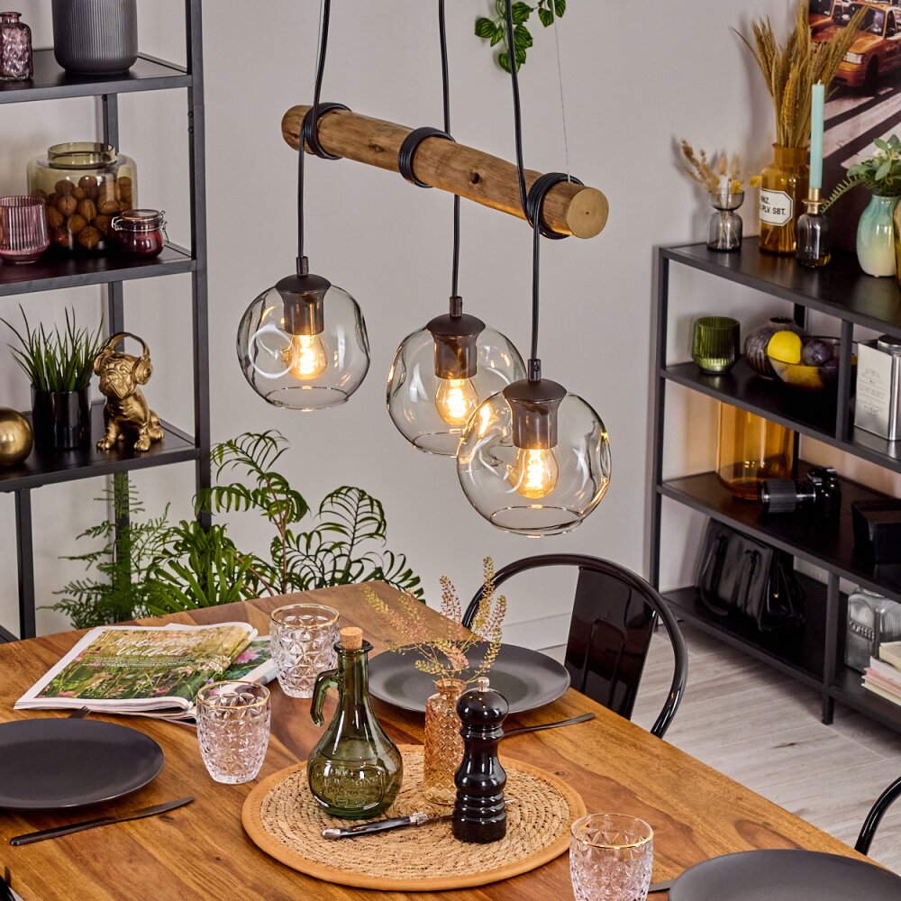 Ripoll Lampa wisząca, Kula świetlna, Lampa wisząca Ecru, Czarny, 3-punktowe main product photo