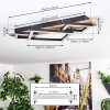 Cabanas Lampa sufitowa LED Wygląd drewna, Czarny, 1-punktowy