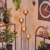 Koyoto Lampa stojąca 30 cm Ciemne drewno, Czarny, 4-punktowe