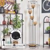 Koyoto Lampa stojąca 30 cm Ciemne drewno, Czarny, 4-punktowe