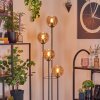 Koyoto Lampa stojąca 30 cm Ciemne drewno, Czarny, 4-punktowe