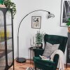 Baloca lampa stojąca, lampa podłogowa łukowa czarny, 1-punktowy