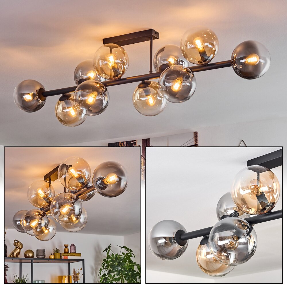 Gastor Lampa sufitowa, Kula świetlna W kolorze bursztynu, Przezroczysty, Przydymiony, 10-punktowe main product photo
