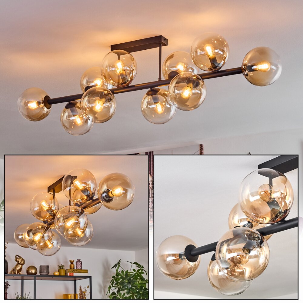 Gastor Lampa sufitowa, Kula świetlna W kolorze bursztynu, Przezroczysty, 10-punktowe main product photo