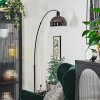 Baloca lampa stojąca, lampa podłogowa łukowa chrom, czarny, 1-punktowy