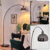 Baloca lampa stojąca, lampa podłogowa łukowa chrom, czarny, 1-punktowy