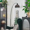 Baloca lampa stojąca, lampa podłogowa łukowa chrom, czarny, 1-punktowy