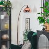 Baloca lampa stojąca, lampa podłogowa łukowa miedziany, czarny, 1-punktowy