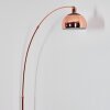 Baloca lampa stojąca, lampa podłogowa łukowa miedziany, czarny, 1-punktowy