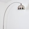 Baloca lampa stojąca, lampa podłogowa łukowa nikiel matowy, czarny, 1-punktowy