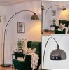 Baloca lampa stojąca, lampa podłogowa łukowa chrom, czarny, 1-punktowy