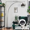 Baloca lampa stojąca, lampa podłogowa łukowa chrom, czarny, 1-punktowy