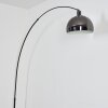 Baloca lampa stojąca, lampa podłogowa łukowa chrom, czarny, 1-punktowy
