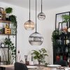 Koyoto lampa wisząca, kula świetlna, lampa wisząca bursztynowy, przezroczysty, przydymiony, 3-punktowe