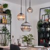 Koyoto lampa wisząca, kula świetlna, lampa wisząca bursztynowy, przezroczysty, przydymiony, 3-punktowe