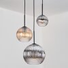 Koyoto lampa wisząca, kula świetlna, lampa wisząca bursztynowy, przezroczysty, przydymiony, 3-punktowe