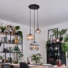 Koyoto lampa wisząca, kula świetlna, lampa wisząca bursztynowy, przezroczysty, przydymiony, 3-punktowe