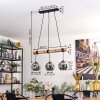 Ripoll Lampa wisząca, Kula świetlna, Lampa wisząca Ecru, Czarny, 3-punktowe