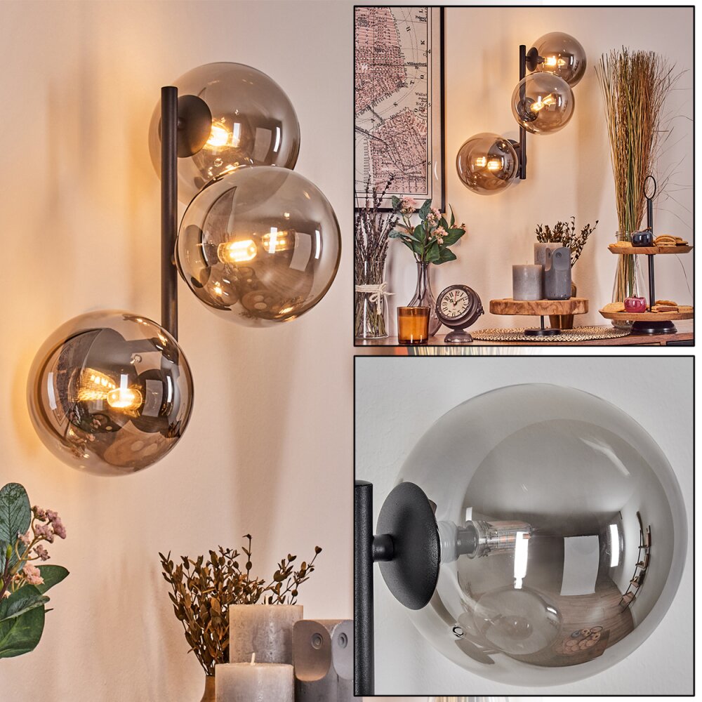 Chehalis Kula świetlna, Lampa ścienna Przydymiony, 3-punktowe main product photo