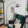 Baloca lampa stojąca, lampa podłogowa łukowa chrom, czarny, 1-punktowy