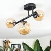 Chehalis lampa sufitowa, kula świetlna bursztynowy, 3-punktowe