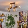 Gastor Lampa sufitowa, Kula świetlna W kolorze bursztynu, Przezroczysty, Przydymiony, 6-punktowe