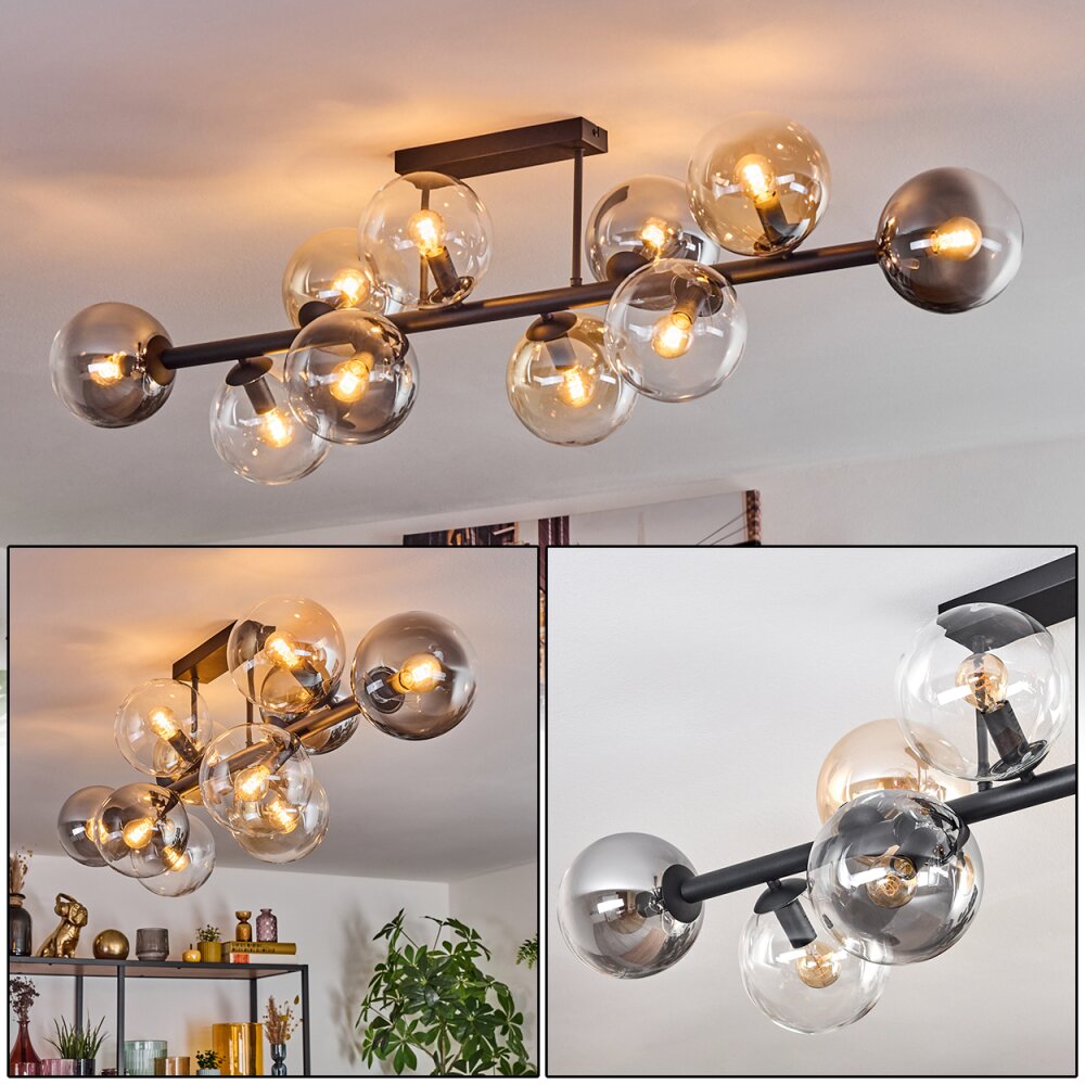 Gastor Lampa sufitowa, Kula świetlna W kolorze bursztynu, Przezroczysty, Przydymiony, 10-punktowe main product photo