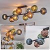 Gastor lampa sufitowa, kula świetlna niebeieski, zielony, miedziany, 10-punktowe