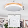 Hiral lampa sufitowa, panel LED kolory naturalne, biały, 1-punktowy