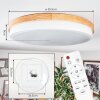 Hiral Lampa sufitowa, Panel LED Ecru, Biały, 1-punktowy, Zdalne sterowanie