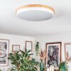 Hiral Lampa sufitowa, Panel LED Ecru, Biały, 1-punktowy, Zdalne sterowanie