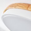 Hiral Lampa sufitowa, Panel LED Ecru, Biały, 1-punktowy, Zdalne sterowanie