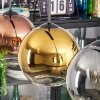 Koyoto lampa wisząca, kula świetlna, lampa wisząca chrom, złoty, przezroczysty, miedziany, przydymiony, 3-punktowe