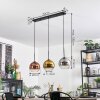 Koyoto lampa wisząca, kula świetlna, lampa wisząca chrom, złoty, przezroczysty, miedziany, przydymiony, 3-punktowe