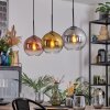 Koyoto lampa wisząca, kula świetlna, lampa wisząca chrom, złoty, przezroczysty, miedziany, przydymiony, 3-punktowe