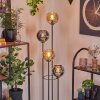 Koyoto Lampa stojąca 30 cm Ciemne drewno, Czarny, 4-punktowe