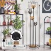Koyoto Lampa stojąca 30 cm Ciemne drewno, Czarny, 4-punktowe