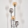 Koyoto Lampa stojąca 30 cm Ciemne drewno, Czarny, 4-punktowe