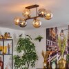 Gastor lampa sufitowa, kula świetlna bursztynowy, przydymiony, 6-punktowe