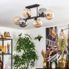 Gastor Lampa sufitowa, Kula świetlna W kolorze bursztynu, Przydymiony, 6-punktowe