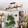 Gastor lampa sufitowa, kula świetlna bursztynowy, przezroczysty, 8-punktowe