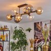 Gastor lampa sufitowa, kula świetlna bursztynowy, przezroczysty, przydymiony, 8-punktowe