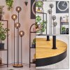 Gastor Lampa stojąca 30 cm Ciemne drewno, Czarny, 4-punktowe