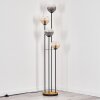Koyoto Lampa stojąca 30 cm Ciemne drewno, Czarny, 4-punktowe