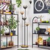 Koyoto Lampa stojąca 30 cm Ciemne drewno, Czarny, 4-punktowe