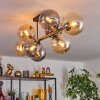 Gastor Lampa sufitowa, Kula świetlna W kolorze bursztynu, Przydymiony, 8-punktowe