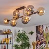 Gastor Lampa sufitowa, Kula świetlna W kolorze bursztynu, Przydymiony, 10-punktowe