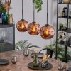 Ripoll Lampa wisząca, Kula świetlna, Lampa wisząca W kolorze miedzi, 3-punktowe